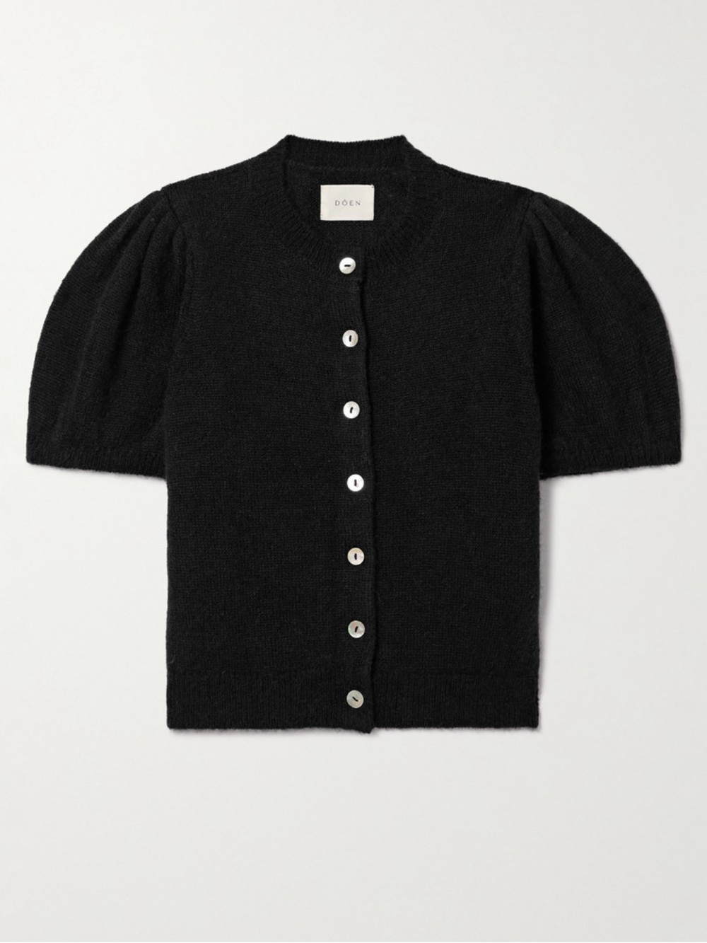 DOEN Anisa Knitted Cardigan in Black